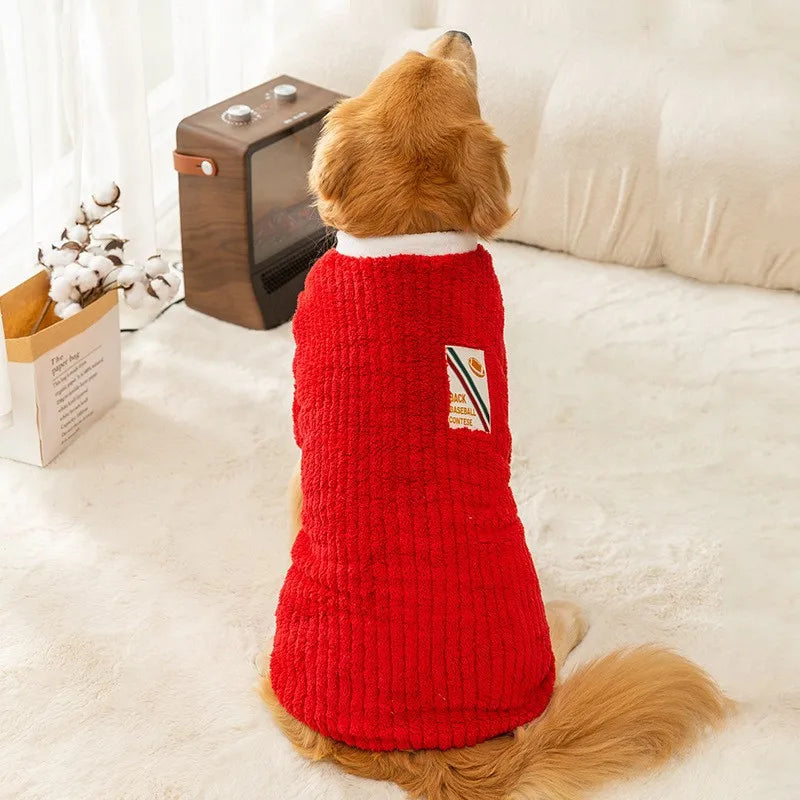 Dog Clothes for Big Dogs Fleece Dog Hoodies Soft Warm Costume Pet Dog Vest Golden Retriever Collie Labrador Large Dog Jacket