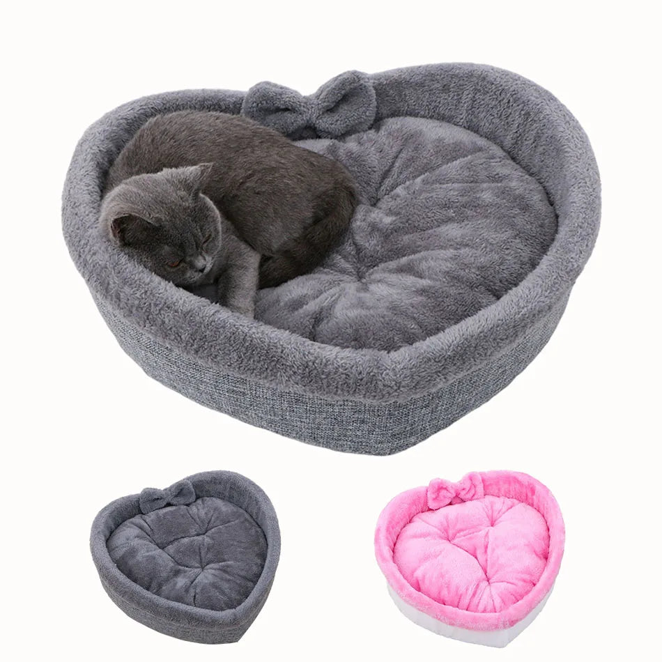 Cat Bed Heart-Shaped