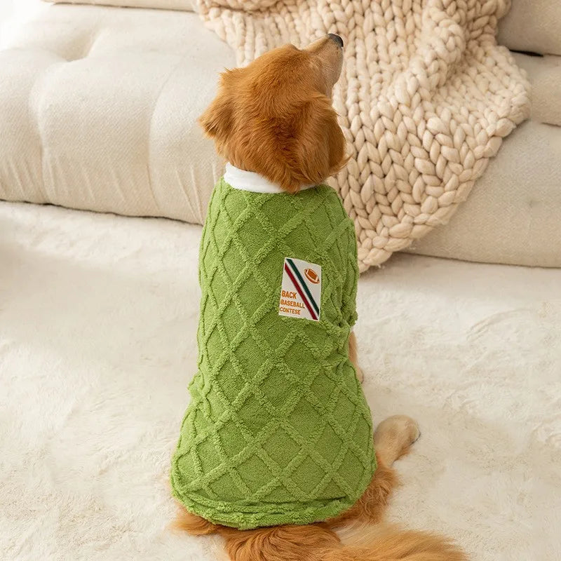 Dog Clothes for Big Dogs Fleece Dog Hoodies Soft Warm Costume Pet Dog Vest Golden Retriever Collie Labrador Large Dog Jacket