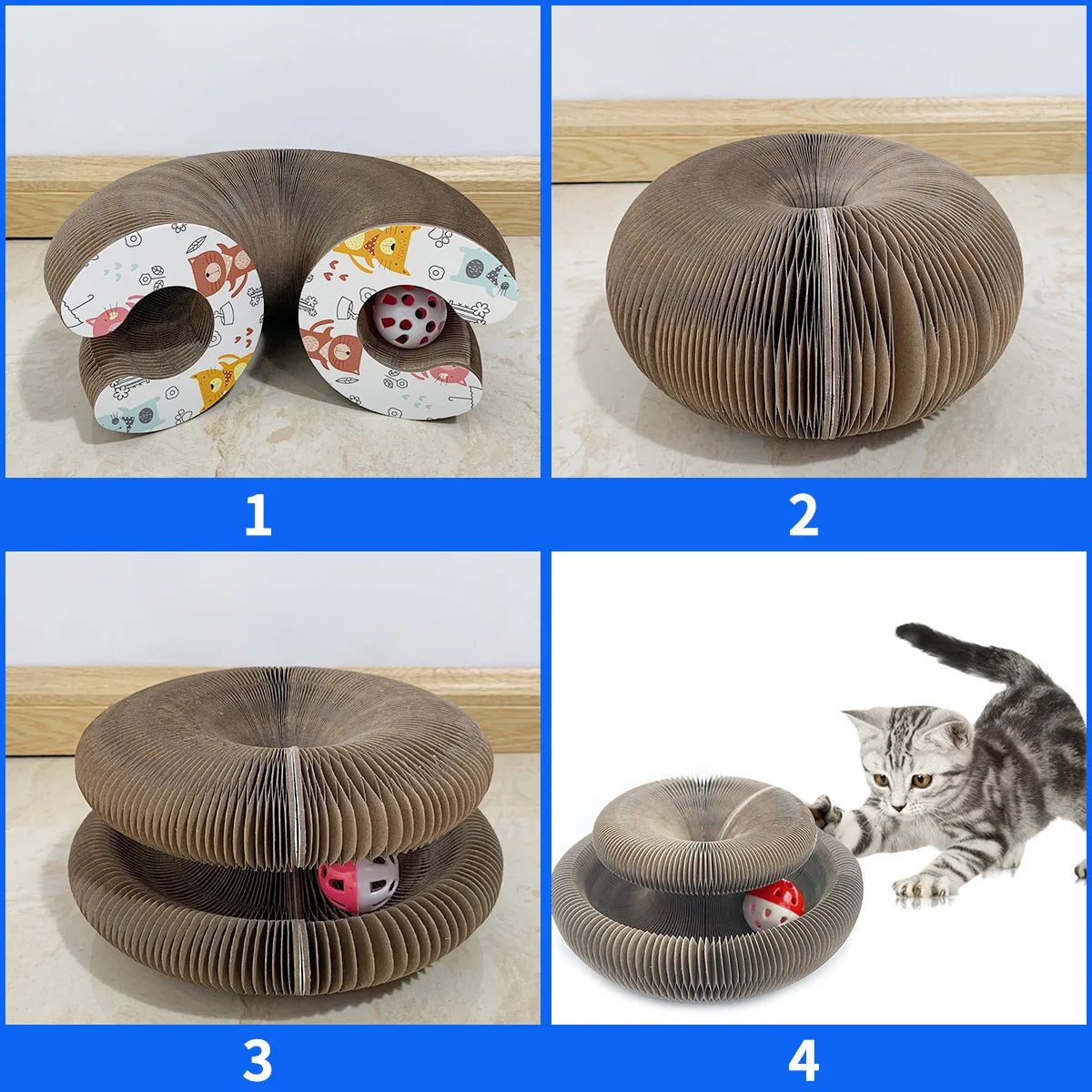Interactive Cat Scratching Cardboard Toy
