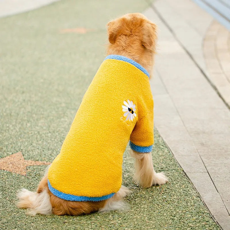 Dog Clothes for Big Dogs Fleece Dog Hoodies Soft Warm Costume Pet Dog Vest Golden Retriever Collie Labrador Large Dog Jacket