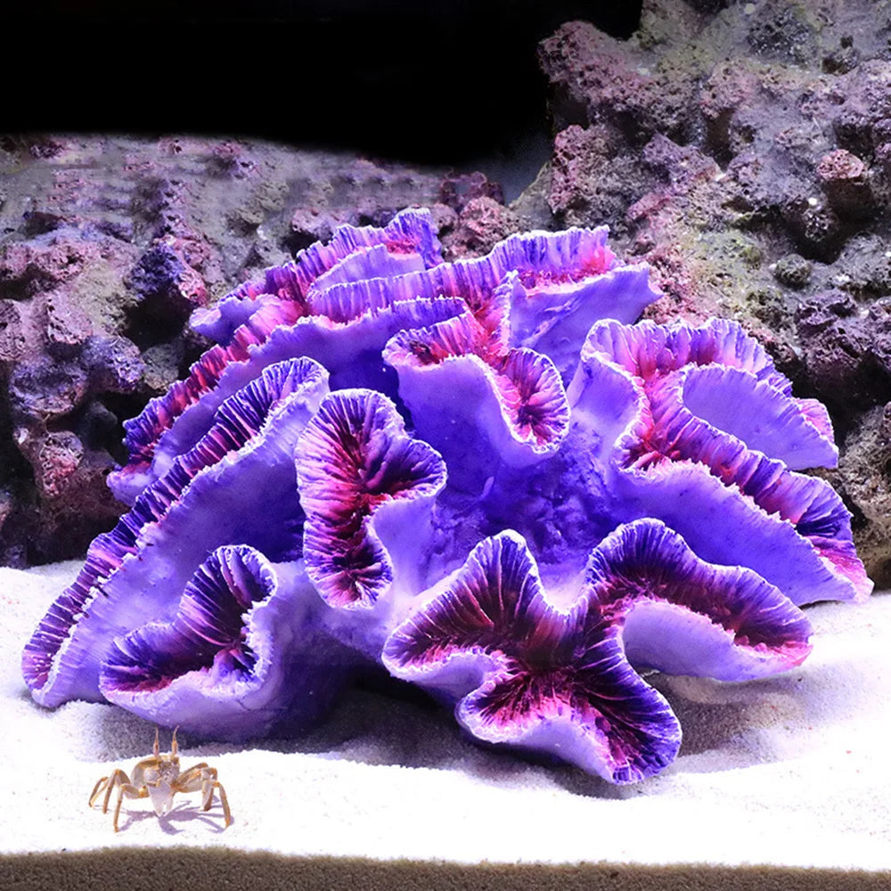 Resin Coral Reef Aquarium Ornaments Fish Tank Decor Resin Coral Home Tank Decor