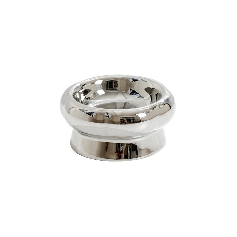 Cat Electroplating Ceramic Bowl