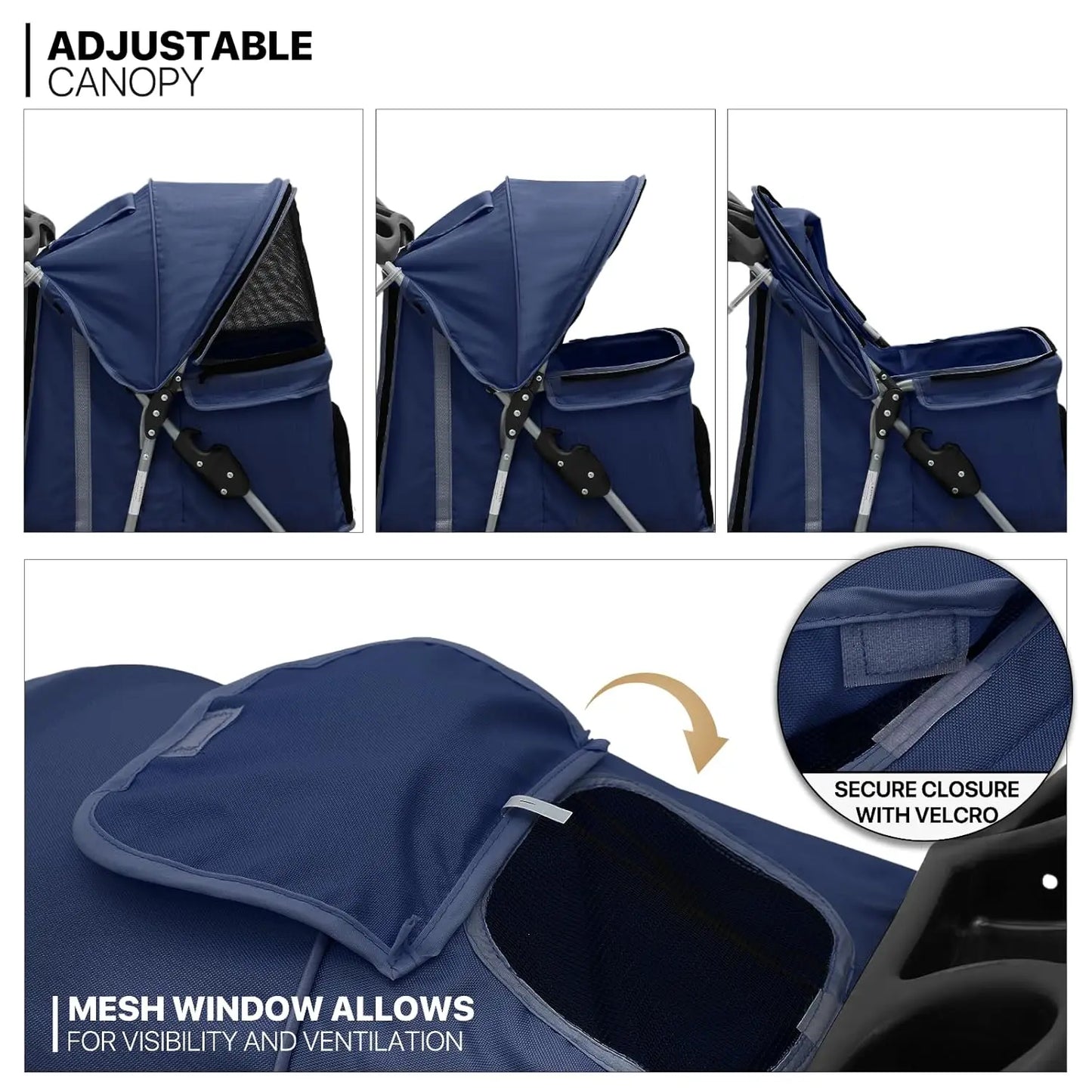 3 Wheels Pet Stroller,  Jogger