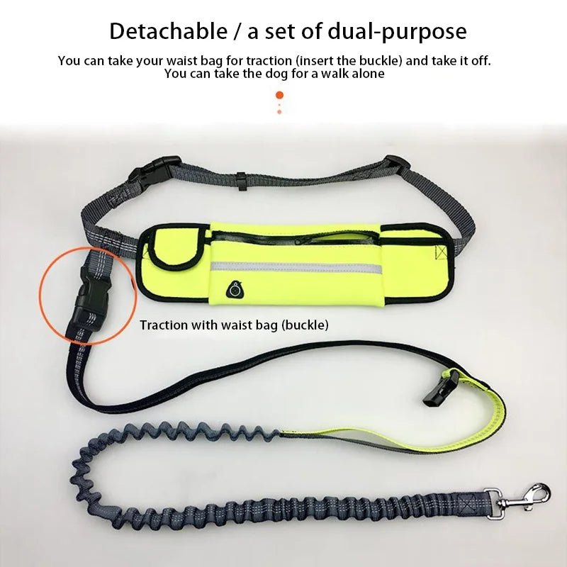 Dog Leash Running Multi-functional Belt Bag