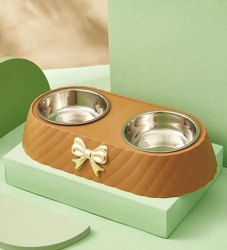 Bow Tie Cat Food Bowl