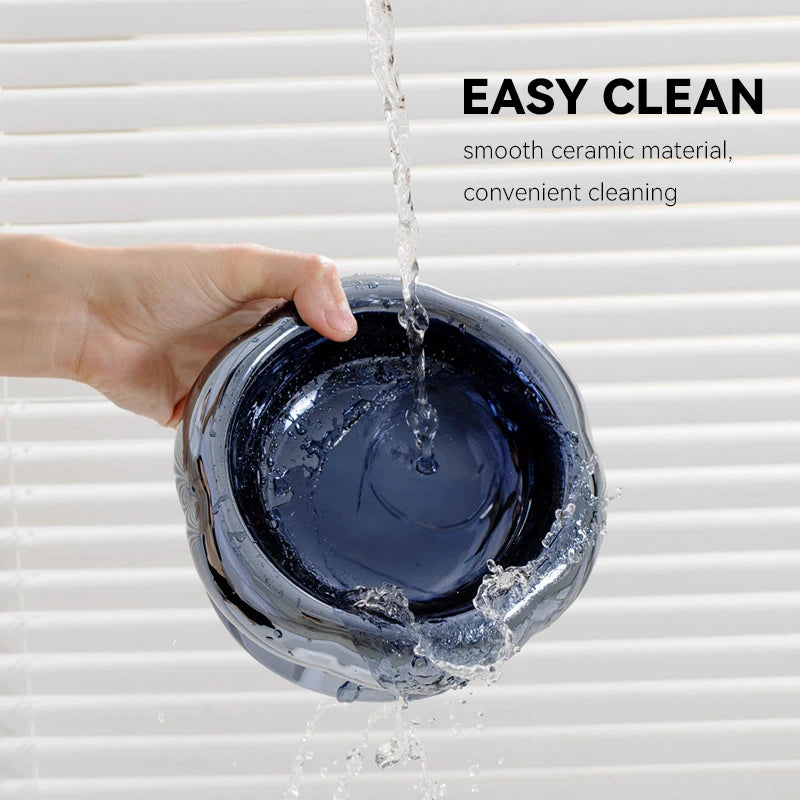 Cat Electroplating Ceramic Bowl
