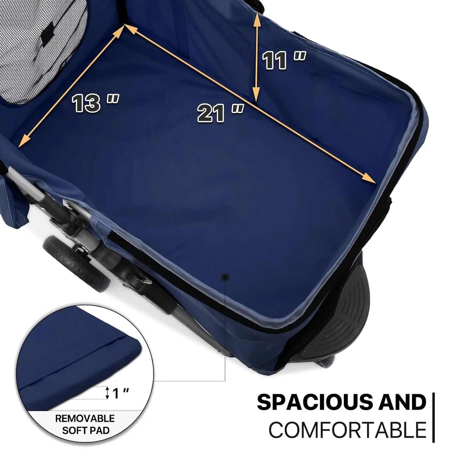 3 Wheels Pet Stroller,  Jogger