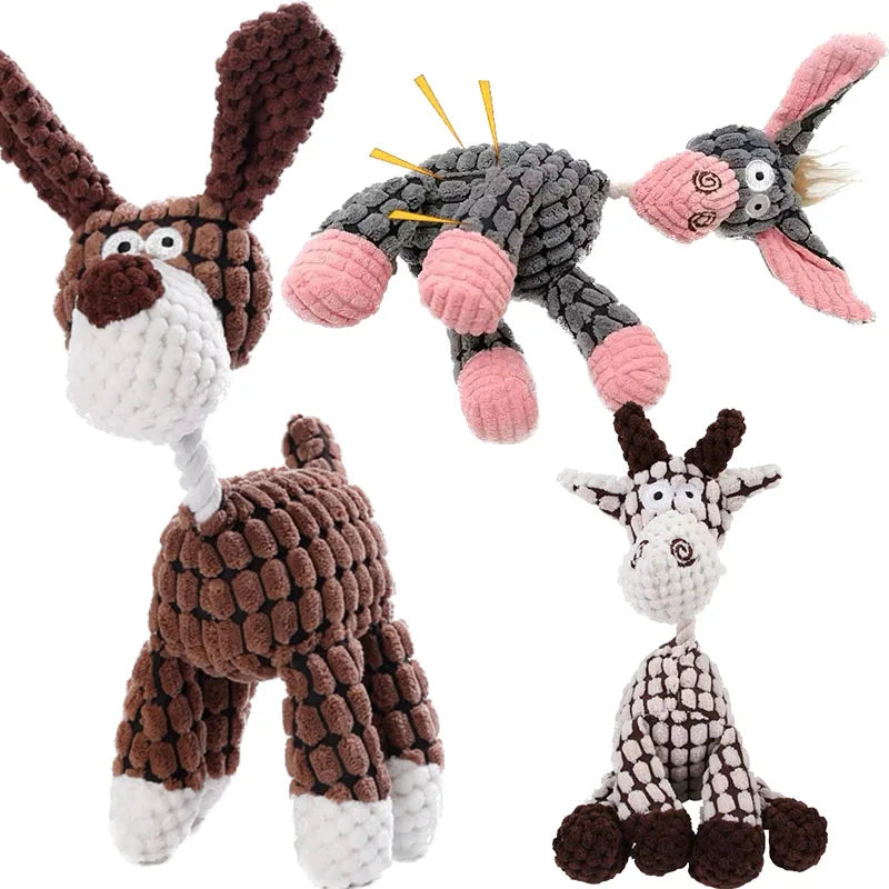 Squeaky Dog Toy Donkey Shape