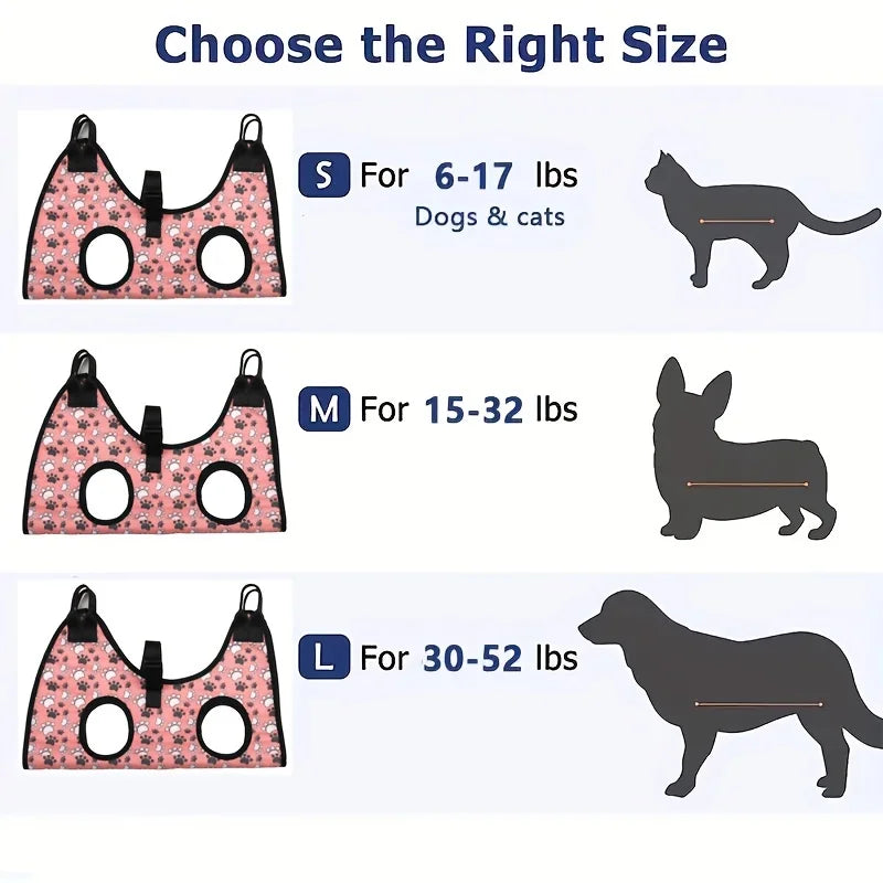 5pcs/set Pet Grooming Hammock,