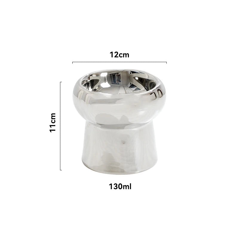 Cat Electroplating Ceramic Bowl