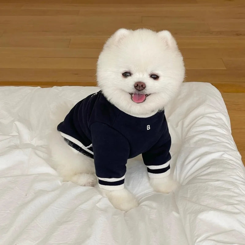 Winter Warm Pet Dog Clothes Fashion Cotton Dog Clothes Costume Small French Bulldog Print Spring Autumn Gary Boy Mascotas