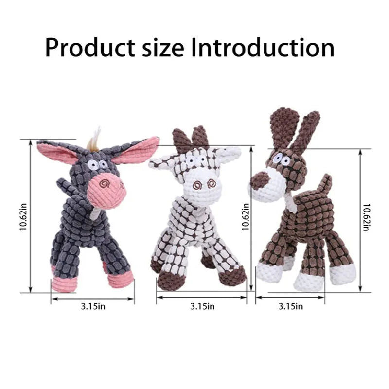 Squeaky Dog Toy Donkey Shape