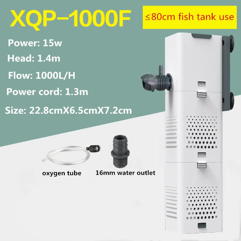 SUNSUN 3 in 1 Filter for Aquarium Fish Tank Filter Mini Fish Tank Filter Aquarium Oxygen Submersible Water Purifier