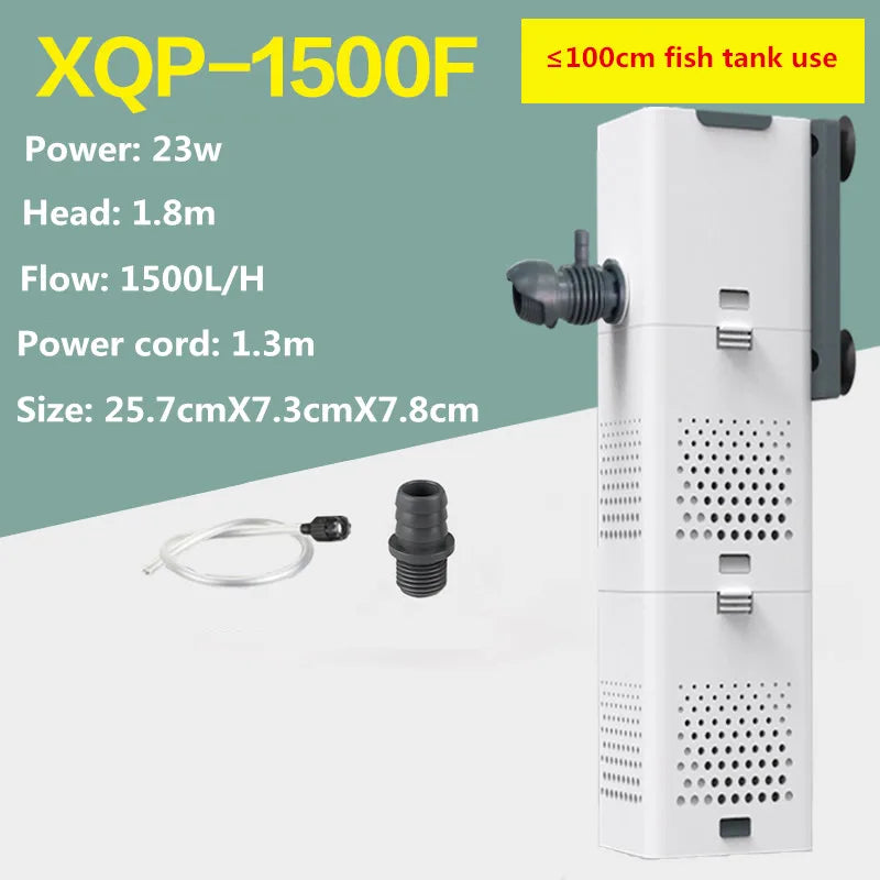 SUNSUN 3 in 1 Filter for Aquarium Fish Tank Filter Mini Fish Tank Filter Aquarium Oxygen Submersible Water Purifier