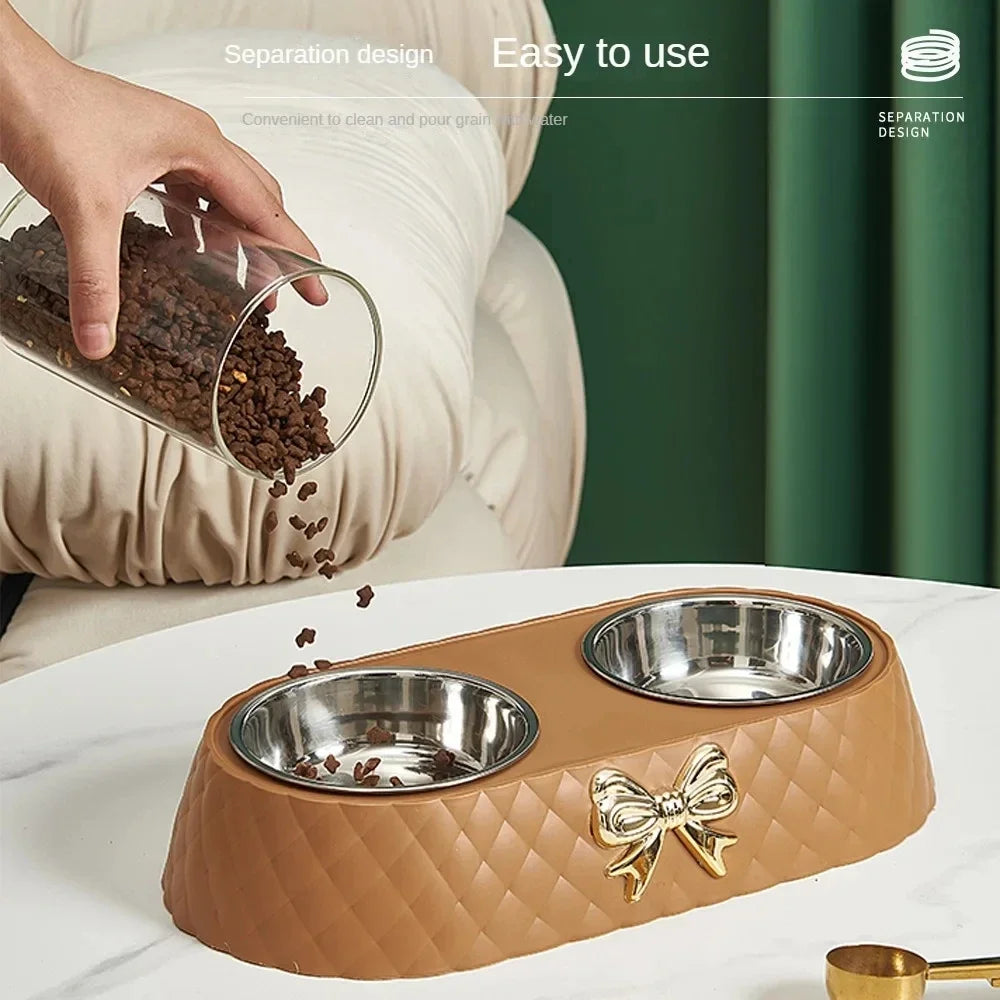 Bow Tie Cat Food Bowl