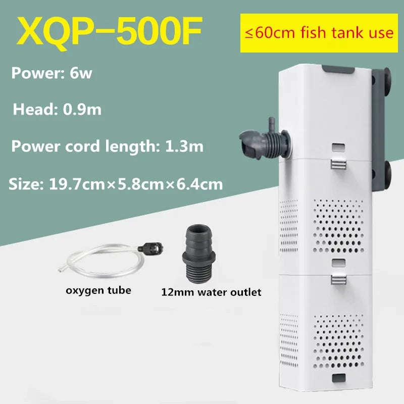SUNSUN 3 in 1 Filter for Aquarium Fish Tank Filter Mini Fish Tank Filter Aquarium Oxygen Submersible Water Purifier