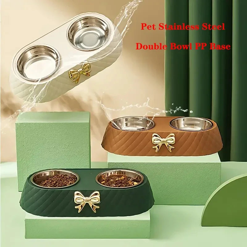 Bow Tie Cat Food Bowl
