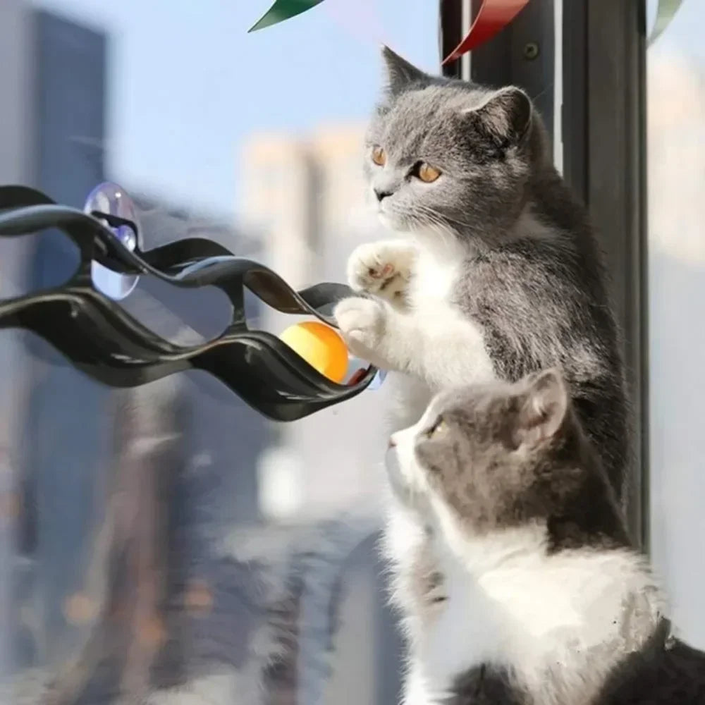 Plastic Sucker Cat Toy
