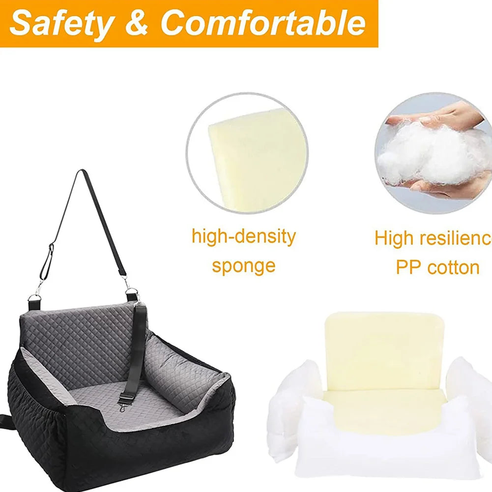 Travel Dog Car Seat Cover Non-Slip Pet Dog Carriers Bag Cat Transport Hammock Dog Seat Basket for Small Medium Dogs Detachable