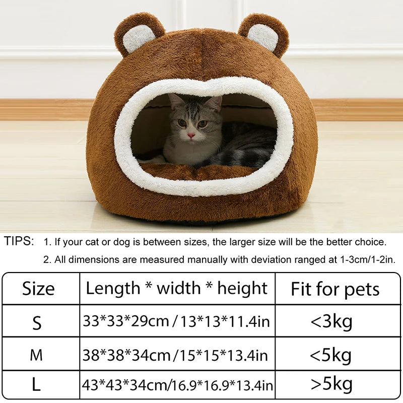 Funny Cat Bed Warm Pet House